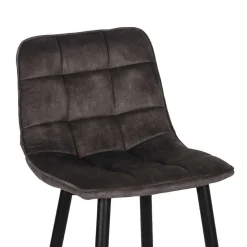 Tresenstühle in Anthrazit Veloursbezug - Varagosta (2er Set)