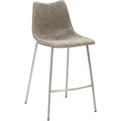 Tresenstuhl in Lichtgrau Kunstleder - Atela