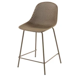 Tresenstuhl mit Schalensitz in Beige - Vabienna (4er Set)