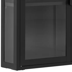 2-türige Hängevitrine in Schwarz - Entury