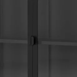 2-türige Hängevitrine in Schwarz - Entury