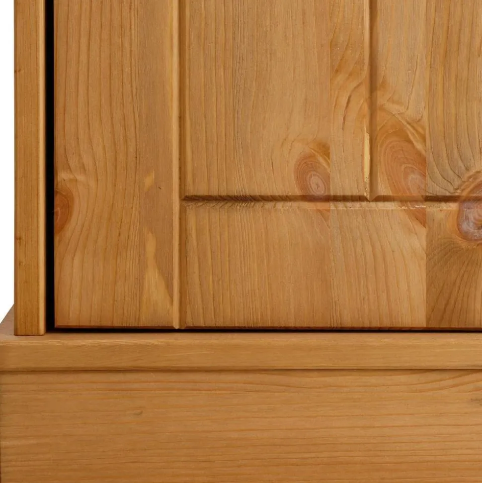 1-türige Kiefernholz-Vitrine im Landhausstil - Goro