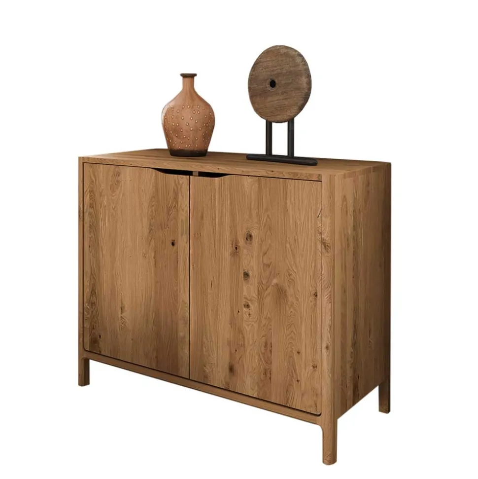 2-türige Kommode aus Wildeiche Massivholz - Laida