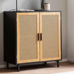 2-türige Kommode in Natur und Schwarz - Around