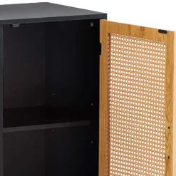 2-türige Kommode in Natur und Schwarz - Around