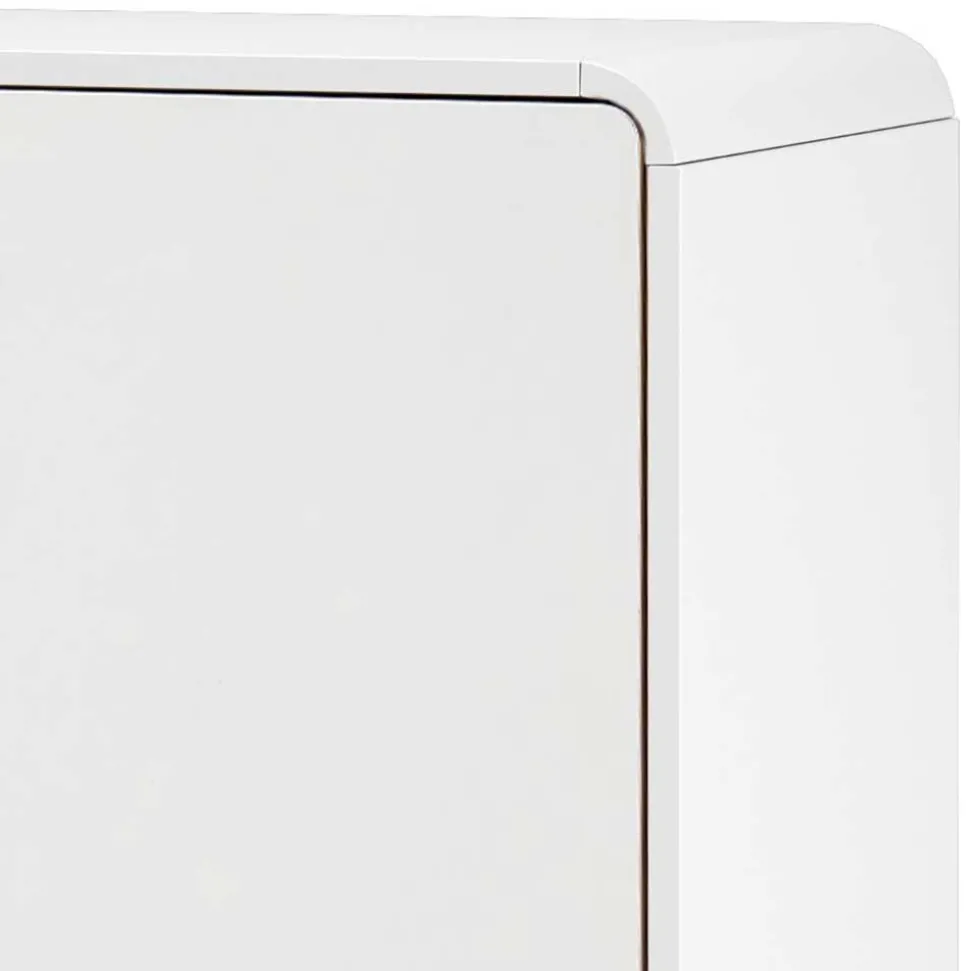 2-türige Kommode in Weiß mit Eiche - Kolreva