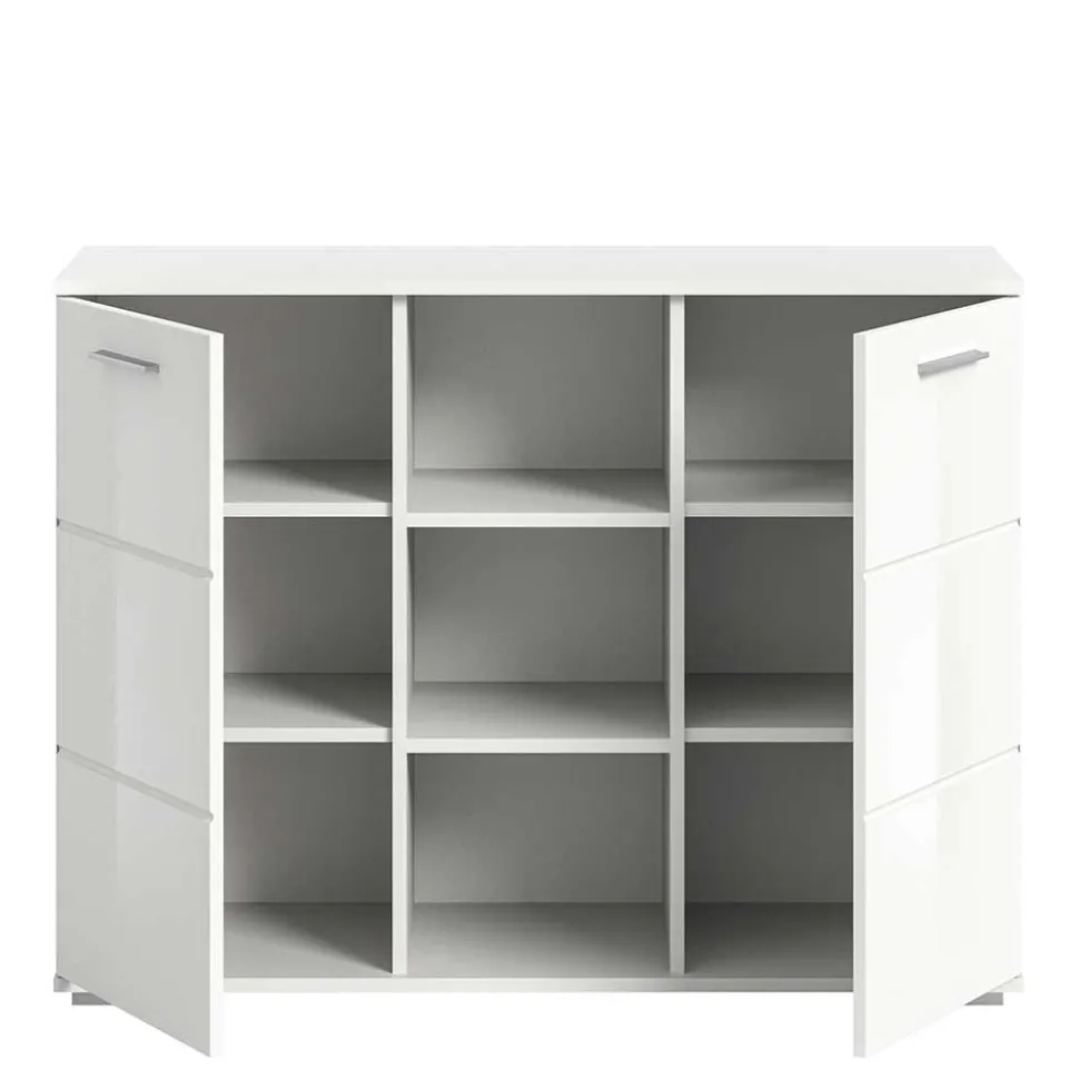 2-türige Kommode mit drei offenen Fächern - Rugova