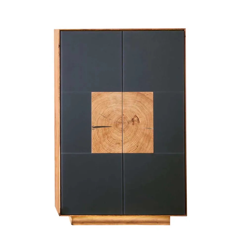 2-türige Schuhkommode in Anthrazit Glas - Mandrey