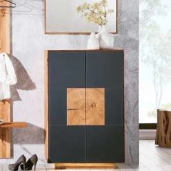 2-türige Schuhkommode in Anthrazit Glas - Mandrey