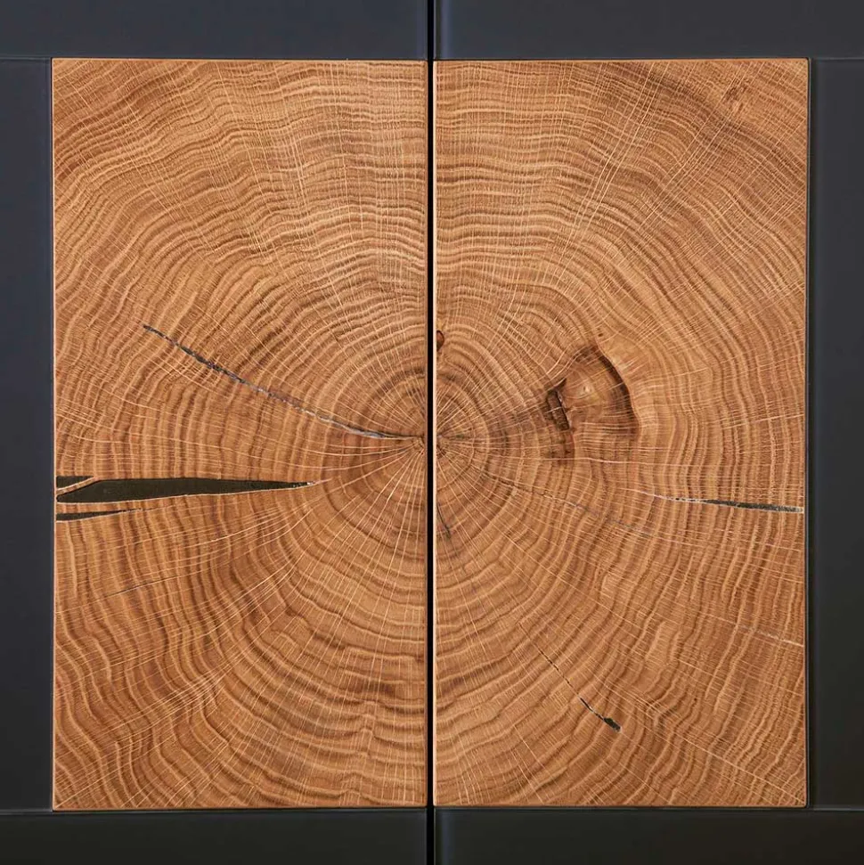 2-türige Schuhkommode in Anthrazit Glas - Mandrey