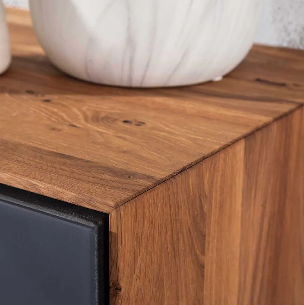 2-türige Schuhkommode in Anthrazit Glas - Mandrey