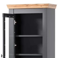 1-türige Vitrine mit Flaschenfächern & Schublade - Lionel