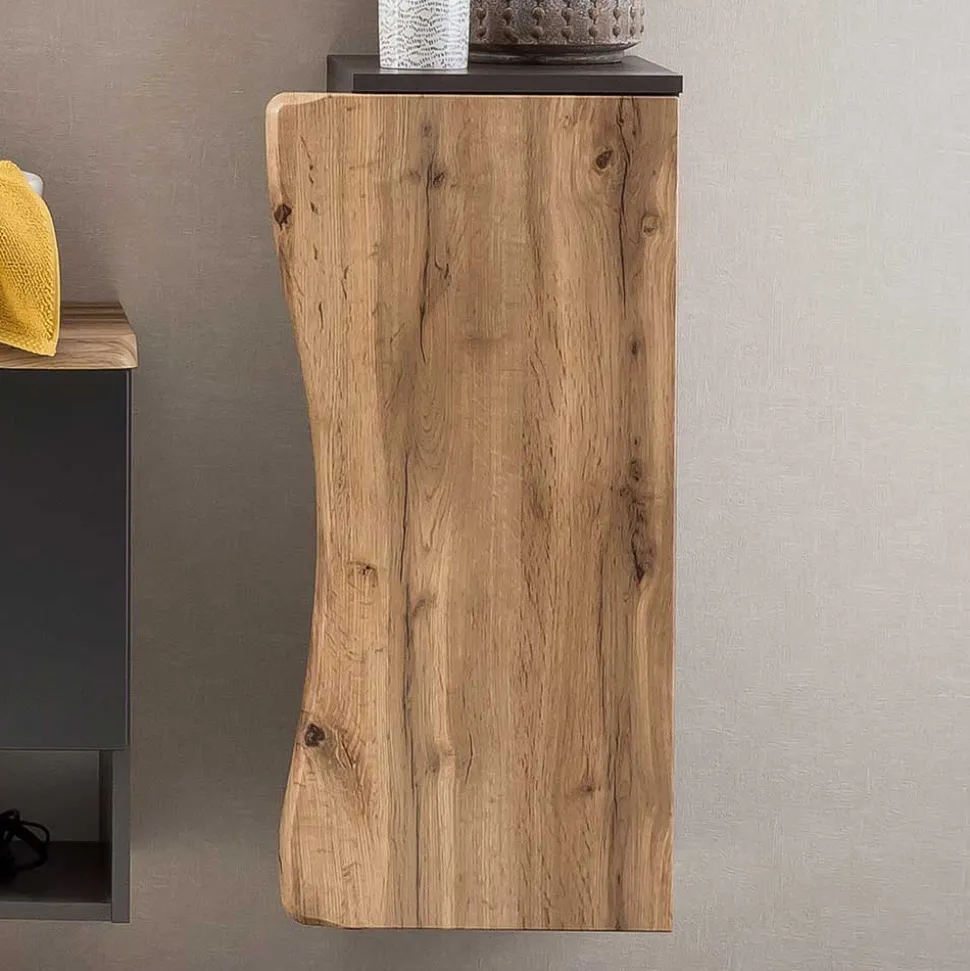 1-türiger Badschrank mit Naturkante Dekor - Breznia