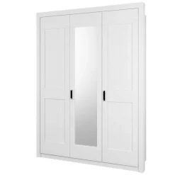 3-türiger Country Kleiderschrank mit Spiegel - Imtreba