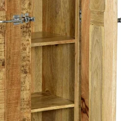 2-türiger Design Dielenschrank aus Mangobaum - Suennas