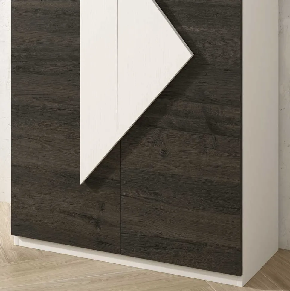 2-türiger Design Schuhschrank 74x128x34 cm - Fredo