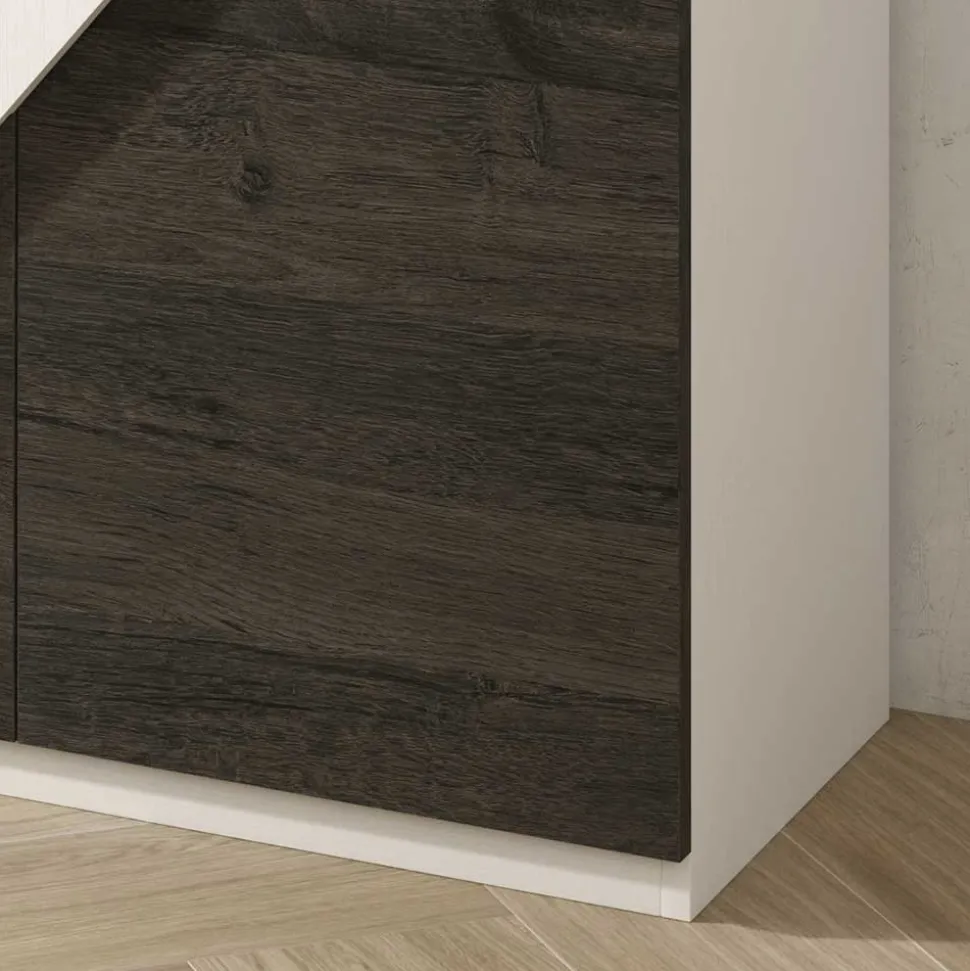 2-türiger Design Schuhschrank 74x128x34 cm - Fredo