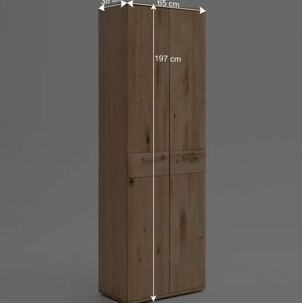 2-türiger Dielenschrank aus Massivholz - Mabasa