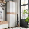 2-türiger Dielenschrank in Weiß & Eiche - Vicanossa