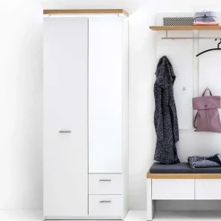 2-türiger Dielenschrank mit Spiegel - Nusenia