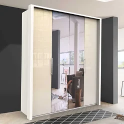 2-türiger Falttüren Kleiderschrank mit Spiegel - Zidarie