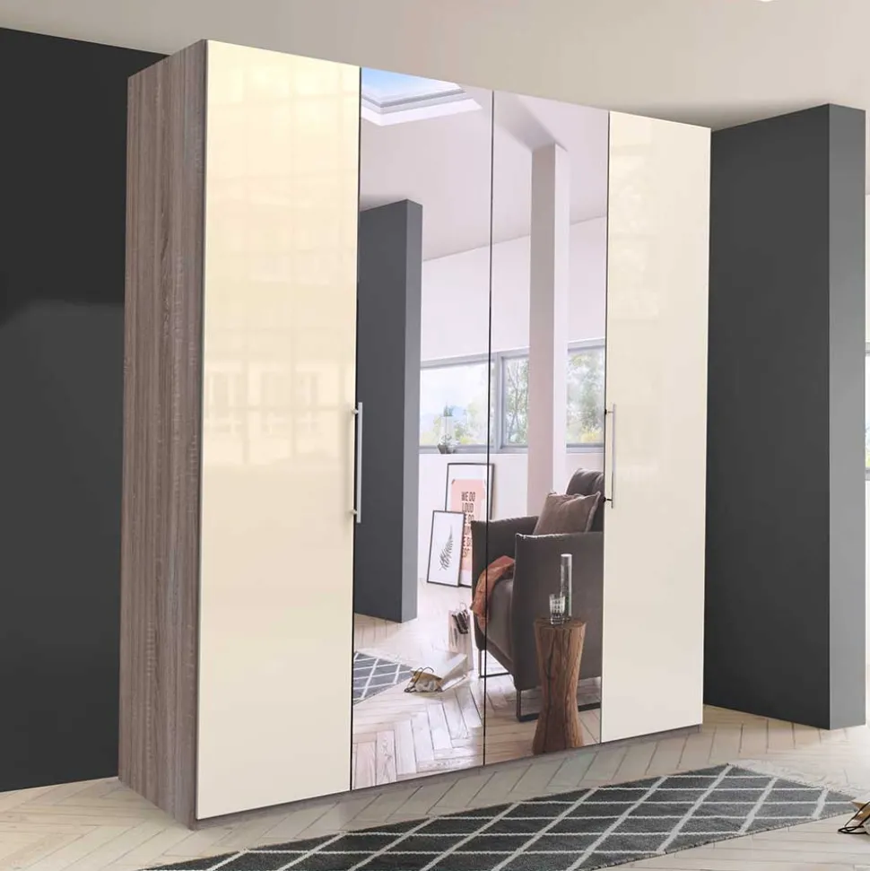 2-türiger Falttürenschrank mit Spiegel - Gauri