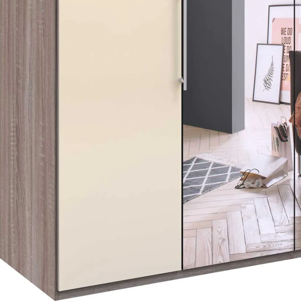 2-türiger Falttürenschrank mit Spiegel - Gauri