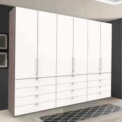 3-türiger Falttürenschrank mit 12 Schubladen - Tivierto