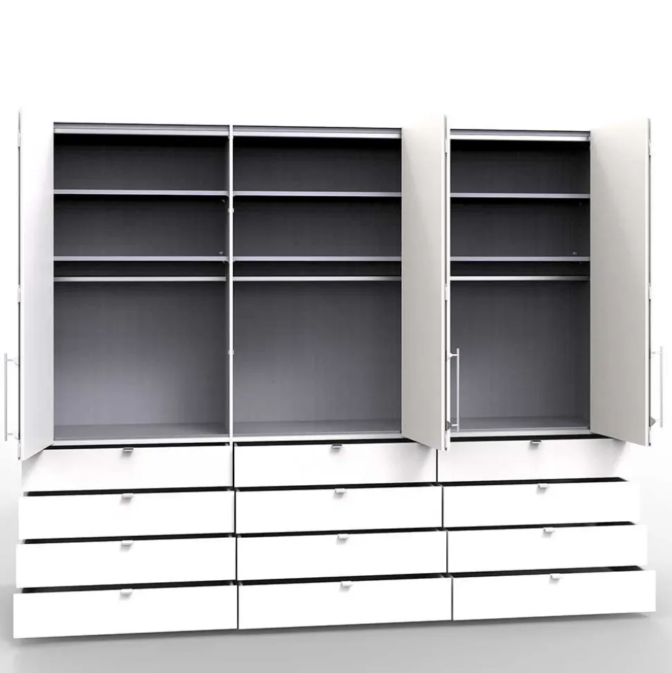 3-türiger Falttürenschrank mit 12 Schubladen - Tivierto