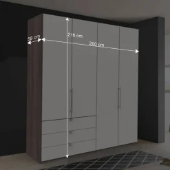 2-türiger Gleittürenschrank mit drei Schubladen - Tivierto