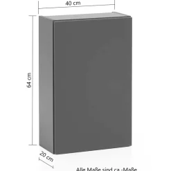 1-türiger Hängeschrank in Wildeiche Dekor - Iliam