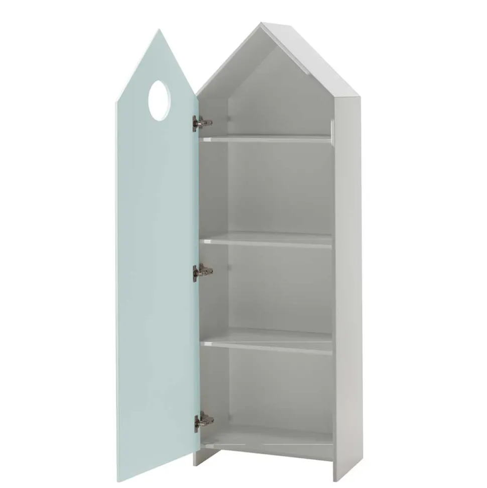 1-türiger Kinderschrank in Hausform 58x172x37 - Indefiva