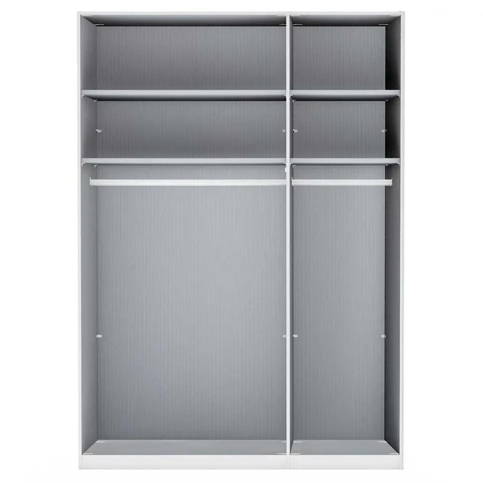 2-türiger Kleiderschrank glasbeschichtet - Jimdira