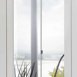 6-türiger Kleiderschrank in Weiß mit Spiegel - Furcia