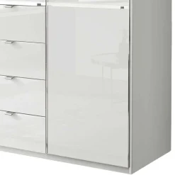 3-türiger Kleiderschrank in Weiß Glasfront - Rocca