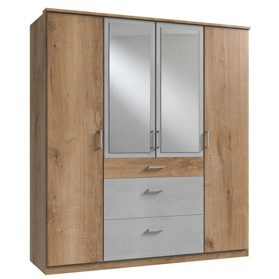 4-türiger Kleiderschrank in Plankeneiche NB - Anca