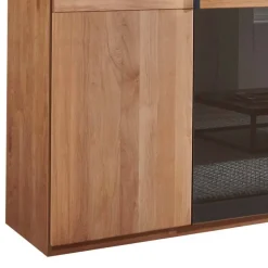 3-türiger Kleiderschrank in Erle teilmassiv - Hung