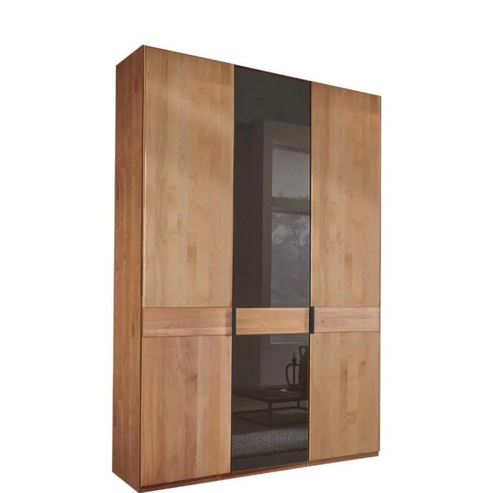 3-türiger Kleiderschrank in Erle teilmassiv - Hung