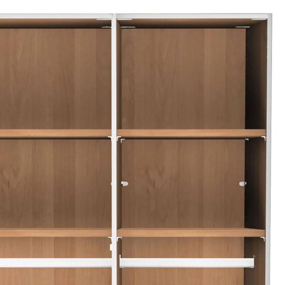 3-türiger Kleiderschrank in Erle teilmassiv - Hung