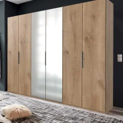 6-türiger Kleiderschrank in Plankeneiche - Dagidoyo