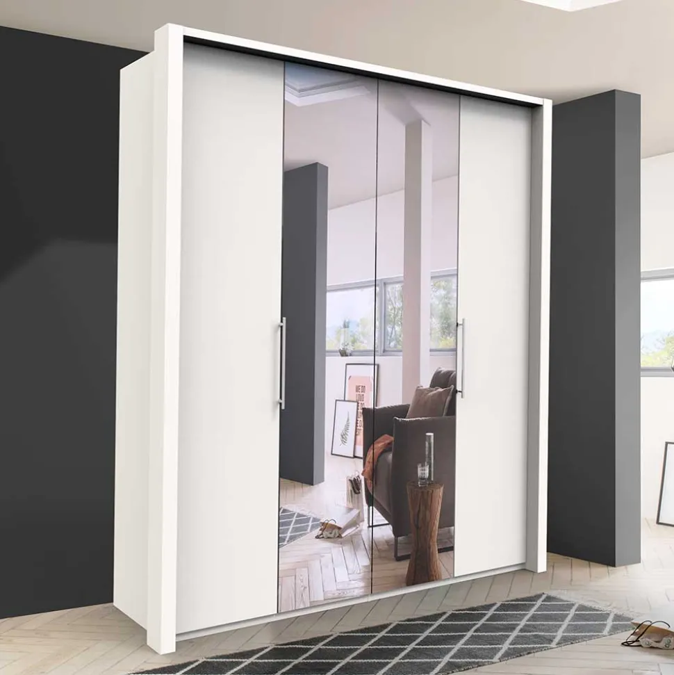 2-türiger Kleiderschrank mit Falttüren in Weiß - Donpiave