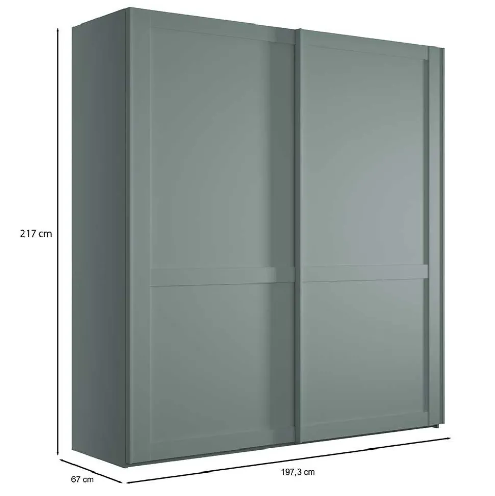 2-türiger Kleiderschrank mit Schwebetüren - modern - Rajavo