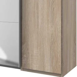 4-türiger Kleiderschrank mit Spiegel Schwebetüren - Metrona