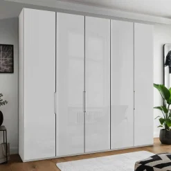 3-türiger Kleiderschrank mit Dreh- und Falttüren - Nujan