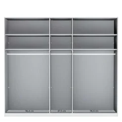 3-türiger Kleiderschrank mit Dreh- und Falttüren - Nujan