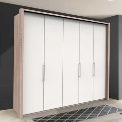 3-türiger Kleiderschrank mit Falttüren - Vaclyn