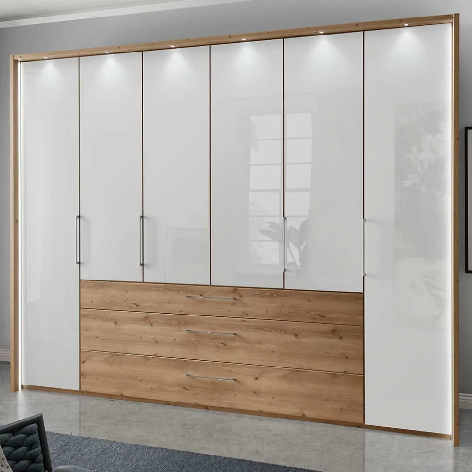 4-türiger Kleiderscrhank mit drei Schubladen - Eyes