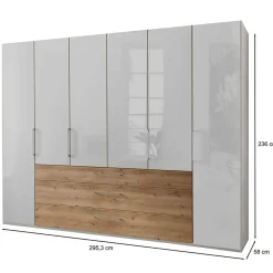 4-türiger Kleiderscrhank mit drei Schubladen - Eyes