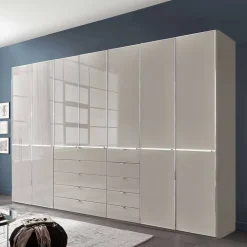 7-türiger Kombi-Kleiderschrank 345 cm breit - Nucina