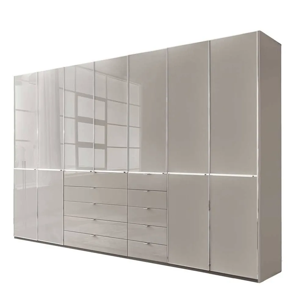 7-türiger Kombi-Kleiderschrank 345 cm breit - Nucina
